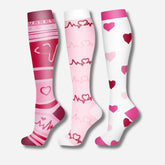 ErgiloJoy - 3-pak mønstrede støttestrømper