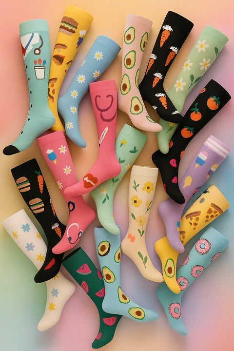 ErgiloColor - Glädjefyllt 6-pack stödstrumpor