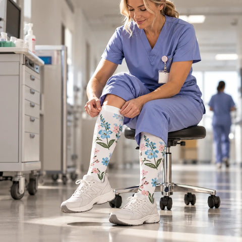 ErgiloJoy – 3er-Pack gemusterte Kompressionsstrümpfe