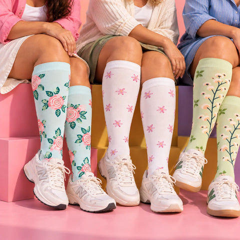 ErgiloJoy - 3-pack mönstrade stödstrumpor