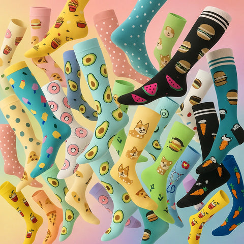 ErgiloColor - Glädjefyllt 6-pack stödstrumpor