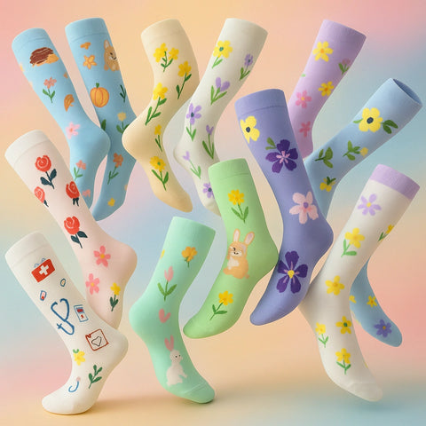 ErgiloColor - Glädjefyllt 6-pack stödstrumpor