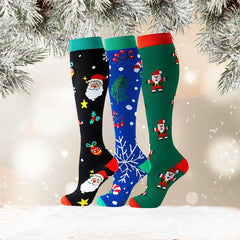 ErgiloSeason 3er-Pack - Stützsocken mit saisonalem Muster