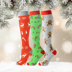 ErgiloSeason 3er-Pack - Stützsocken mit saisonalem Muster