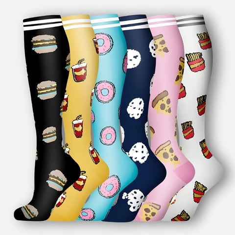 ErgiloColor - Glädjefyllt 6-pack stödstrumpor