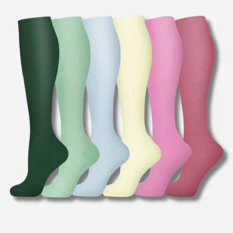 ErgiloColor - Glädjefyllt 6-pack stödstrumpor