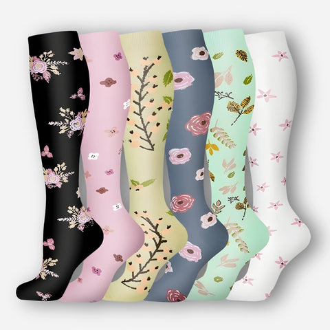 ErgiloColor - Glädjefyllt 6-pack stödstrumpor