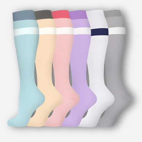 ErgiloColor - Glädjefyllt 6-pack stödstrumpor