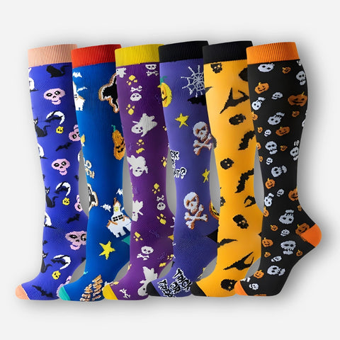 ErgiloColor - Glädjefyllt 6-pack stödstrumpor