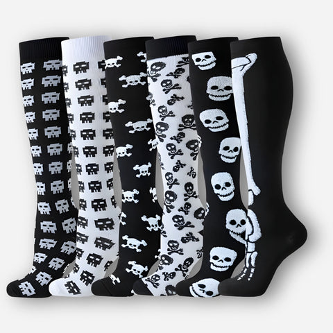 ErgiloColor - Glädjefyllt 6-pack stödstrumpor