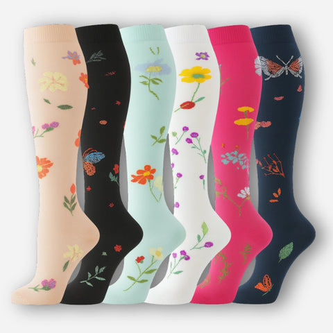 ErgiloColor - Glädjefyllt 6-pack stödstrumpor