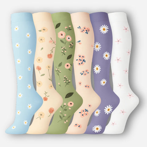 ErgiloColor - Glädjefyllt 6-pack stödstrumpor