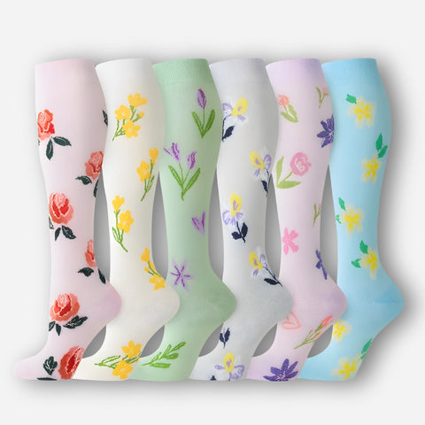 ErgiloColor - Glädjefyllt 6-pack stödstrumpor
