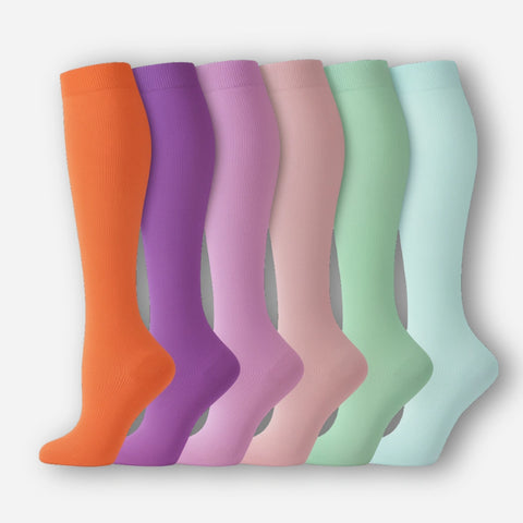 ErgiloColor - Glädjefyllt 6-pack stödstrumpor