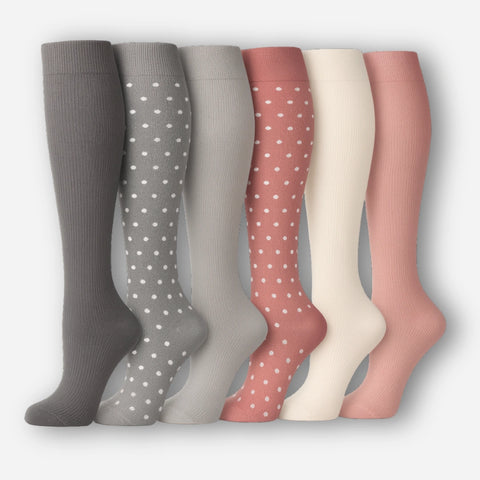 ErgiloColor - Glädjefyllt 6-pack stödstrumpor