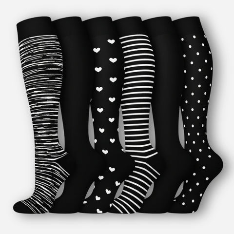 ErgiloColor - Glädjefyllt 6-pack stödstrumpor