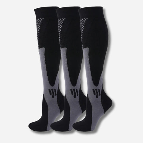 ErgiloActive – Knähöga stödstrumpor i sportigt 3-pack