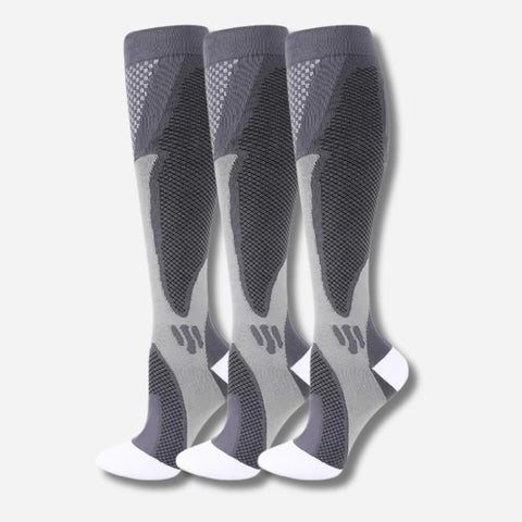 ErgiloActive – Knähöga stödstrumpor i sportigt 3-pack