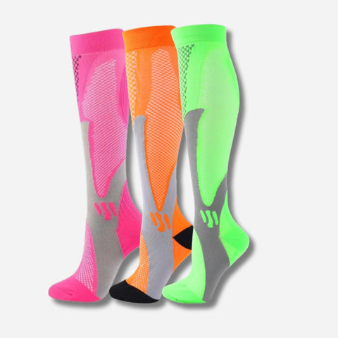 ErgiloActive – Knähöga stödstrumpor i sportigt 3-pack